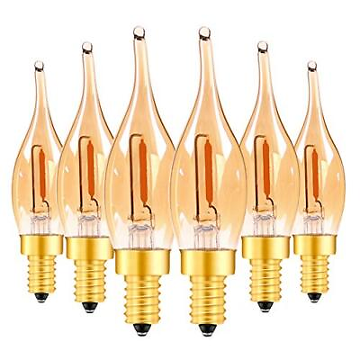 #ad Led Vintage Candelabra Bulbs Night Lights E12 C22t Edison Candle Bulbs Filament $15.79