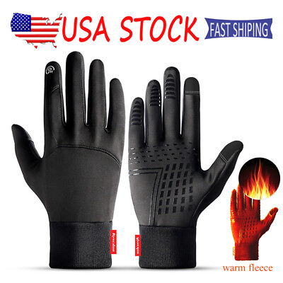 #ad Winter Warm Gloves Thermal Touch Screen Motorcycle Snow Men Gloves Waterproof $10.99