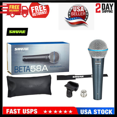 #ad 2024 Shure Beta 58A Supercardioid Dynamic Vocal Microphone US Fast Free Shipping $47.89