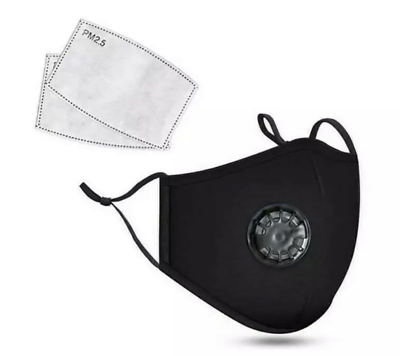 #ad Cotton Face Mask With 2 Filters Washable Reusable Activated Carbon respirator $5.99