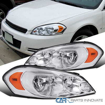 #ad Fit Chevy 06 13 Impala 06 07 Monte Carlo Clear Headlights Headlamps Signal Lamps $63.95