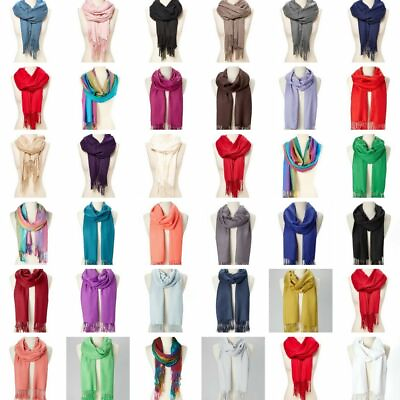 #ad #ad Soft Silk Shawl Wrap Women Pashmina Solid Scarf Stole Cashmere Wool Ladies Scarf $8.99