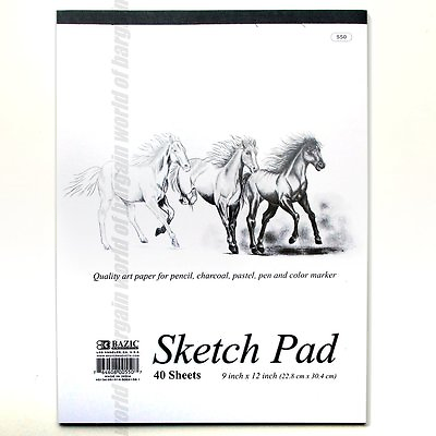 #ad 40 sheets SKETCH PAD 9x12 Sketchbook Premium Quality Drawing Art Paper Book C28 $8.95