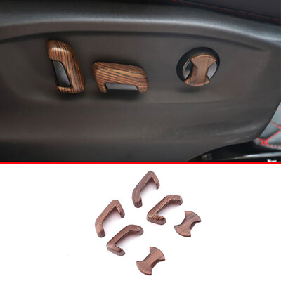#ad Dark Wood Grain Seat Adjust Handle Button Cover Trim 6pc For VW Tiguan 2017 2022 $37.06