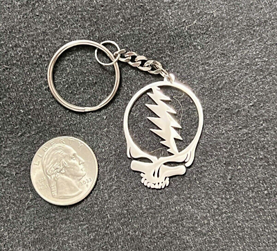 #ad Grateful Dead Keychain. Polished. Steel Your Face Logo $5.50