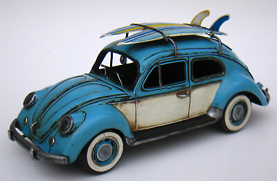#ad Jayland 1:12 Decorative Beetle 1200 Classic Die Cast Model Car Blue Figure $48.65