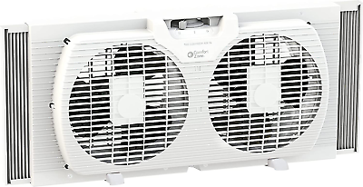 #ad Twin Window Fan with Reversible Airflow Control 9 Inch Auto Locking Expanders $67.99