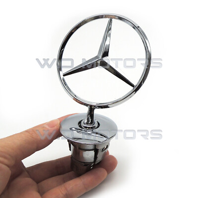 #ad 3D Mercedes Benz Star Logo Emblem Badge Hood W210 W202 W203 C200 W211 Chrome $12.99