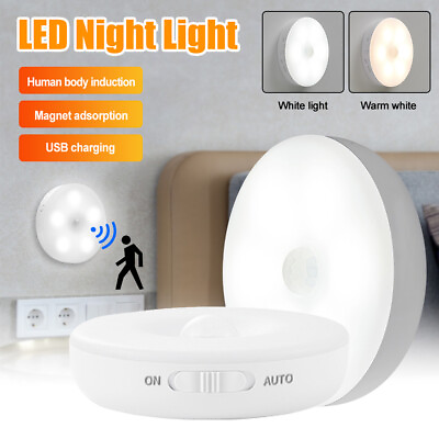 #ad Night Light PIR Motion Sensor 6 Led Wireless Detector Lights Wall Cabinet Lamp $3.99
