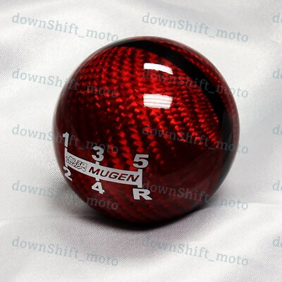 #ad 5 Speed Mugen CARBON JDM Style shift knob for HONDA RSX CIVIC Type R S2000 Red $24.38