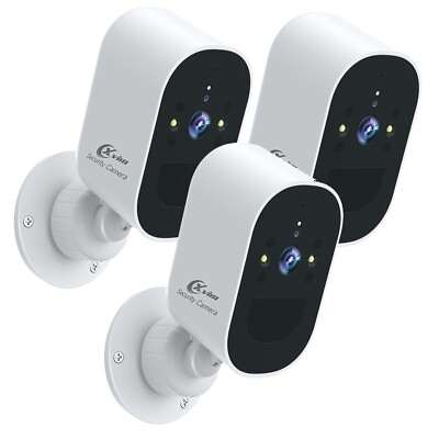 #ad 3pcs Wireless 2.4G WiFi Security Camera System Outdoor Night Vision 1080P HD $80.99