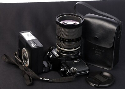 #ad Exc Nikon EM 35mm Film SLR c w Zoom Nikkor 35 70 3.5 Lens amp; SB 15 Speedlight Kit $119.99
