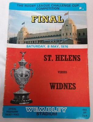 #ad PROGRAMME Rugby League Final St Helens V Widnes Saturday 8 May 1976 Wembley GBP 2.00