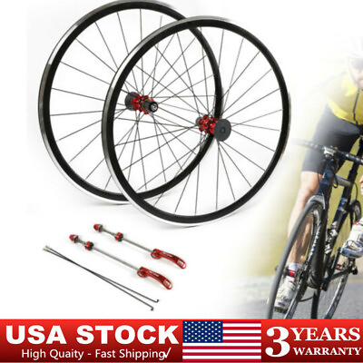 #ad Wheels Road Bicycle Front amp; Rear Bike Wheelset Set 7 11 speed C V Brake 700C USA $122.85