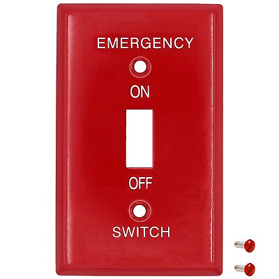 #ad Emergency Red Light Switch Cover Guard Toggle Switch Wall Plate 1 Gang Stan... $18.64