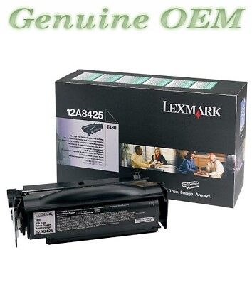 #ad 12A8425 Original OEM Lexmark Toner Black High Yield Genuine Sealed $79.98