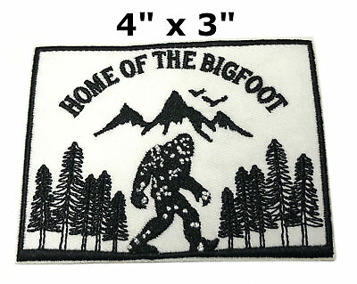 #ad Home of the Bigfoot Embroidered Patch iron on Applique Forest X Files Cryptid $5.50