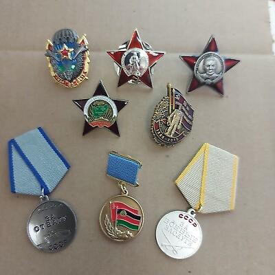 #ad Reproduktion Soviet Order Medal BadgeAfganistanRed StarMargelov V.D.V.#747D $90.00