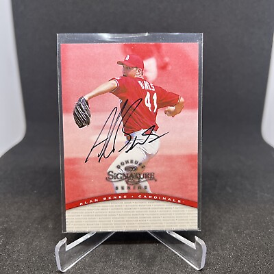 #ad 1997 Donruss Signature Series Alan Benes Rookie Auto Autograph RC Cardinals $2.00