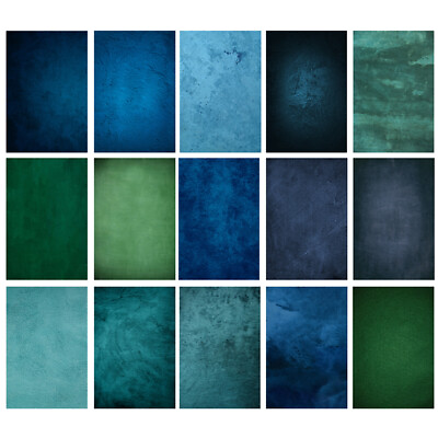 #ad Vinyl Photography Blue Green Backdrop Cloth Picture Print Studio Party Decor $8.24