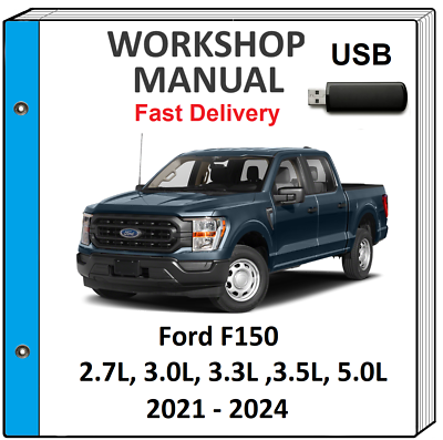 #ad FORD F 150 F150 2021 2022 2023 2024 SERVICE REPAIR WORKSHOP MANUAL USB $13.99