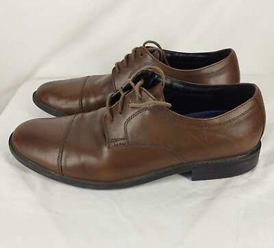 #ad Bostonian Wenham Cap Leather Oxford Dress Shoes Men#x27;s Size 9.5 Lace Up Brown $20.88