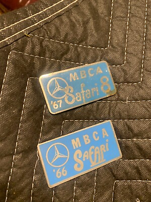 #ad MERCEDES MBCA MERCEDES CLUB OF AMERICA BADGES FOR 66 67 VERY RARE $195.00
