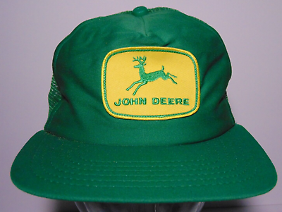 #ad New Old 1980s Vintage JOHN DEERE PATCH SNAPBACK TRUCKER HAT CAP MADE IN THE USA $27.99