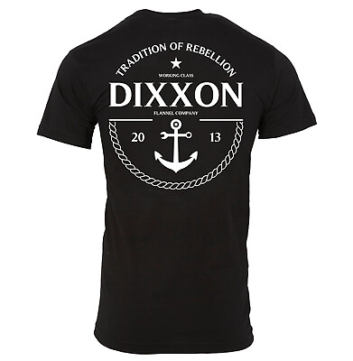 #ad NWT Dixxon Flannel Rebellion Anchor Made in USA Black T Shirt $34.99