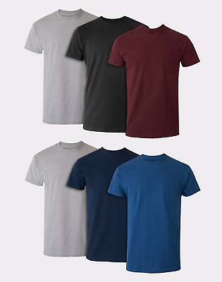 #ad #ad Hanes 6 Pack Pocket Tee Men#x27;s T Shirt Soft and Breathable Assorted Colors S 2XL $29.44