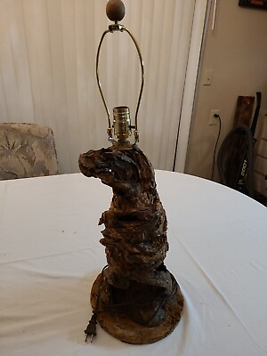 #ad Vintage Driftwood Lamp 26quot; Tall amp; 9quot; Round Base $59.99