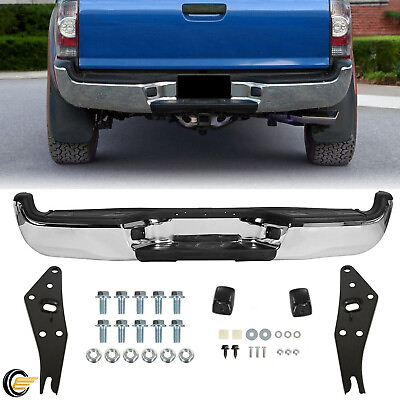 #ad NEW Steel Complete Chrome Rear Step Bumper Assembly For 2005 2015 Tacoma Pickup $169.15