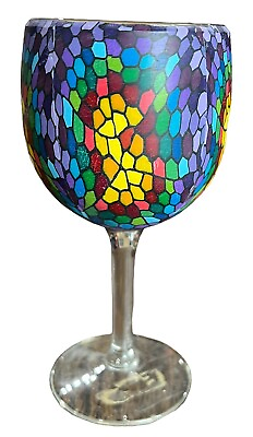 #ad Star Fire Glowing Candle Old New Stained Glass Refillable Made In USA Vintage $12.99
