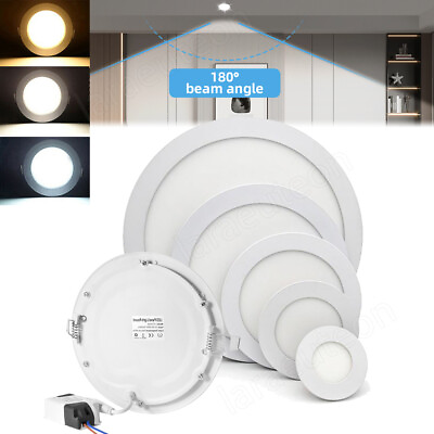 #ad 6W 9W 12W 15W 18W LED Recessed Ceiling Panel Down Lights Bulb Slim Lamp Fixture $15.99