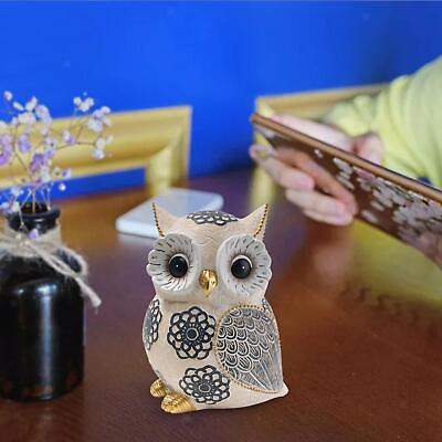 #ad Adorable Owl Ornament Desk Table Centerpieces Collectibles Figure Owl Sculpture $21.92
