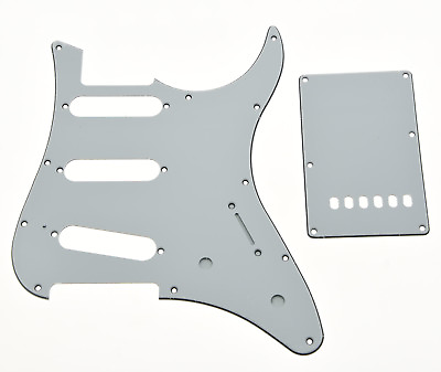 #ad White 3 Ply Guitar SSS Pickguard with Back Plate Screws for Yamaha PACIFICA $9.99