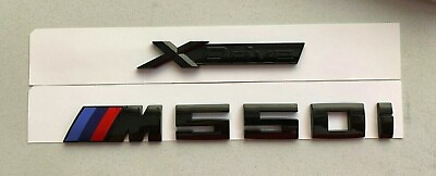 #ad Gloss Black xDrive M550i Trunk Tailgate Sticker Badge Decal For BM 5 M550i G30 $19.97