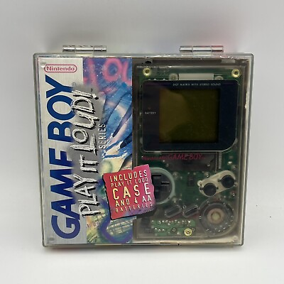 #ad Nintendo GameBoy Original Clear Play it Loud In Box CIB Mint Handheld $300.00