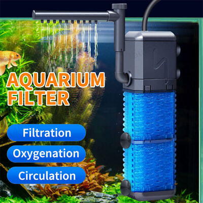 #ad 4 in 1 Internal Aquarium Fish Tank Filter Submersible Water Pump 800L H Oxygen $19.93