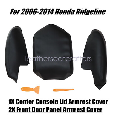 #ad For Honda Ridgeline 06 14 Console Cover amp; Front Door Panel Armrest Cover Black $15.29
