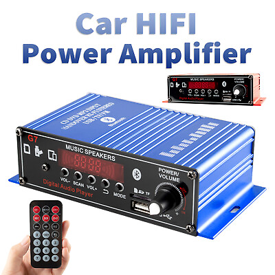#ad 12V HiFi Bluetooth Power Amplifier 400W Mini Stereo Audio FM Car Home AMP Remote $19.25