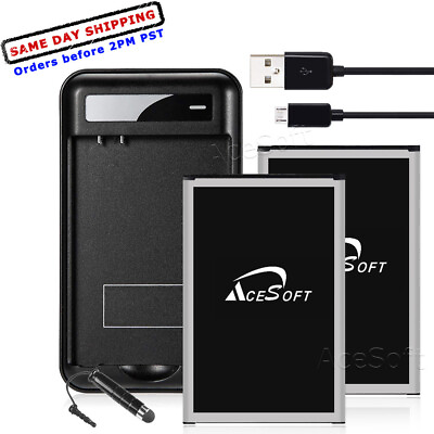 #ad AceSoft 6620mAh Battery or Portable Charger Micro Cable for LG G4 BL 51YF Phone $54.93