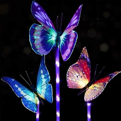 #ad Solar Garden Light Colorful Butterfly Lights Waterproof Led Light New $24.20