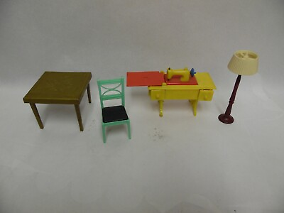 #ad Vintage Plastic Doll House 4 Piece Set $4.95