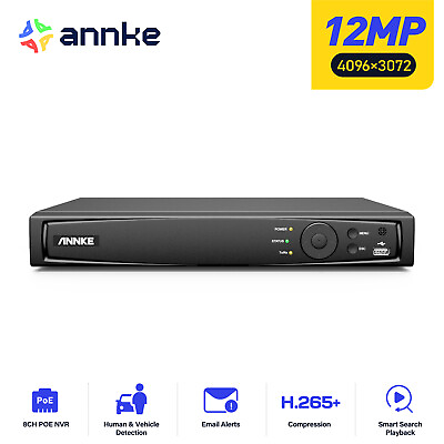 #ad ANNKE Ultra HD 12MP POE Security 8CH NVR Video Recorder HDMI Remote APP H.265 $109.99
