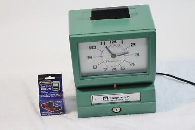 #ad Acroprint Vintage Office Time Recorder Clock Stamp Machine 125 NR4 No Key Ribbon $99.00