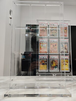 #ad PSA 9 Slot Acrylic Counter Top Display Stand Showcase Your Collectibles in Style AU $150.00