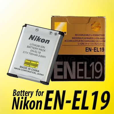 #ad New OEM Lithium ion battery Nikon EN EL19 3.7v 700mAh 2.6wh for CoolPix S4300 $15.99