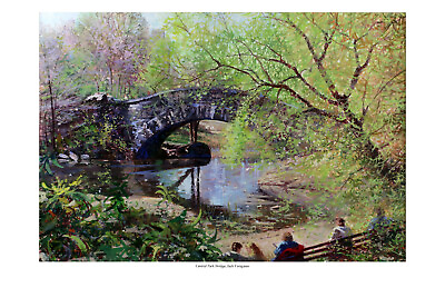 #ad quot;Central Park Bridgequot; Signed Fine Art Print by Jack Faragasso $19.96