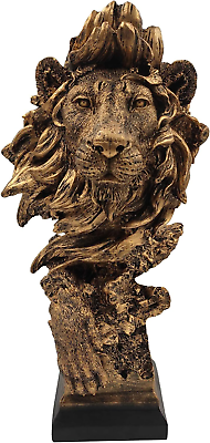 #ad Resin Lion Statue Sculpture Ornament Collectible Figurine Craft Furnishing for H $55.99